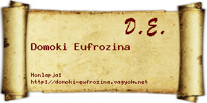 Domoki Eufrozina névjegykártya